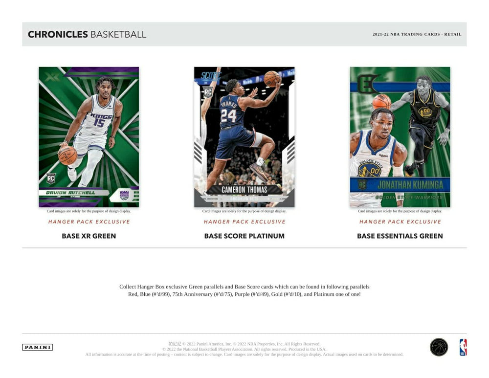 2021/22 Panini Chronicles Basketball NBA Hanger Pack Classic
