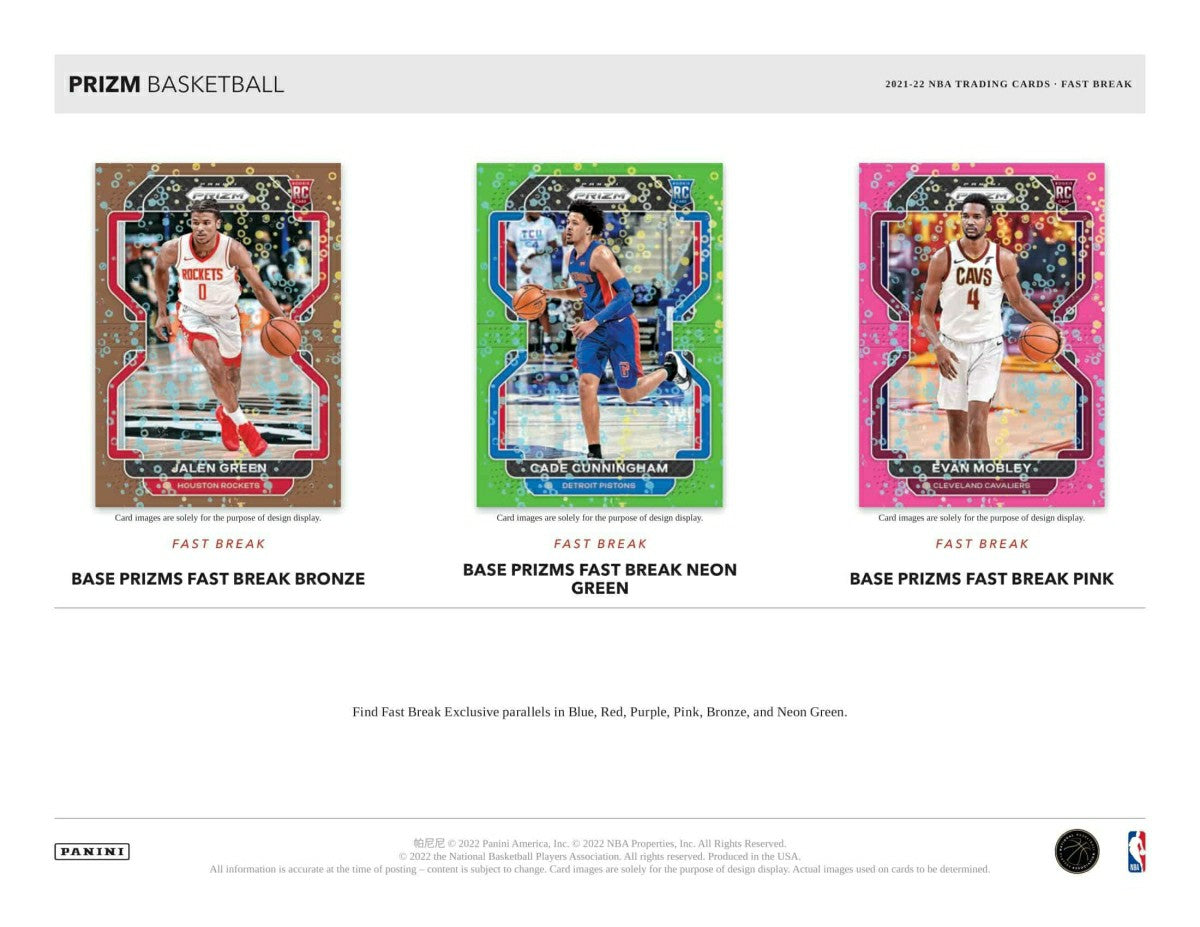 2021/22 Panini Prizm Fast Break NBA Basketball Box Lifestyle