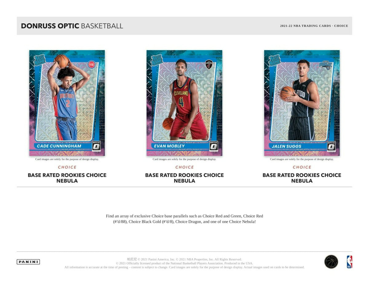 2021/22 Panini Donruss Optic Choice Basketball NBA Box Taass US