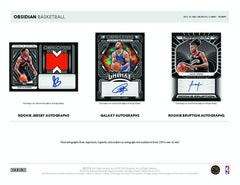 2021/22 Panini Obsidian Basketball NBA Hobby Box Taass US