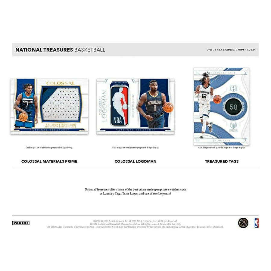 2021/22 Panini National Treasures NBA Basketball Hobby Box Classic