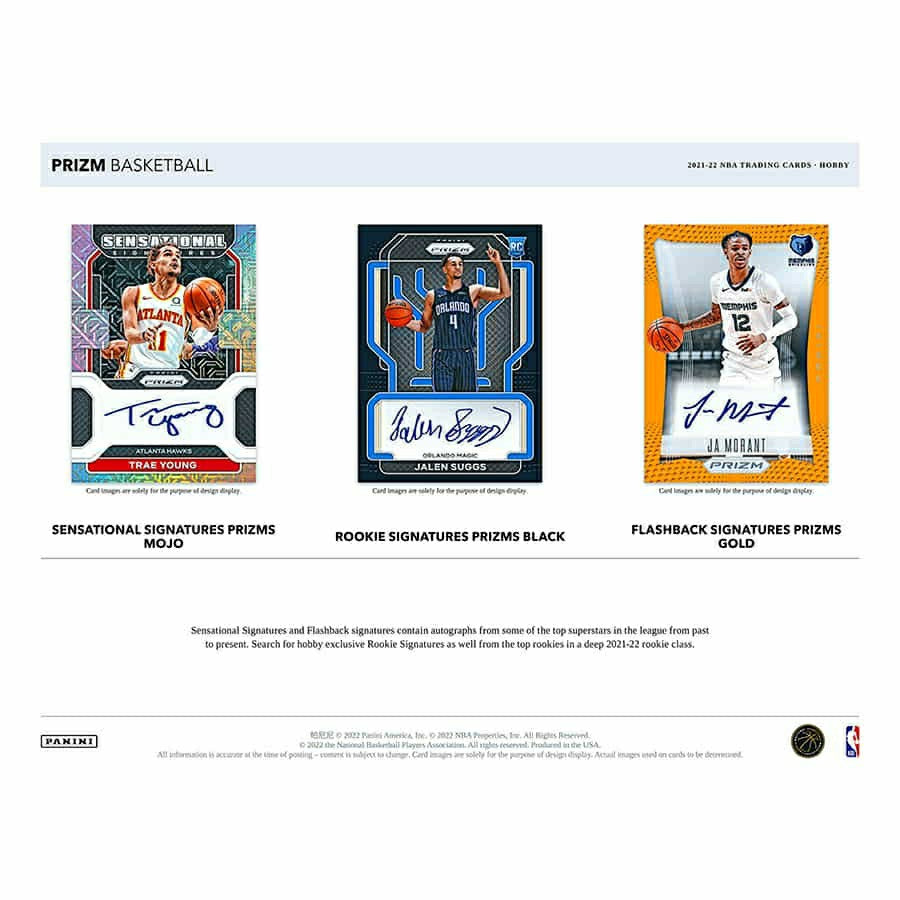 2021/22 Panini Prizm NBA Basketball Hobby Box Lifestyle