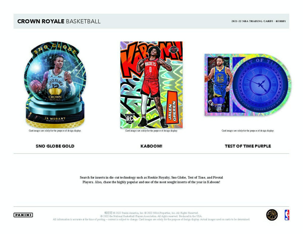 2021/22 Panini Crown Royale Basketball Hobby Box NBA Classic