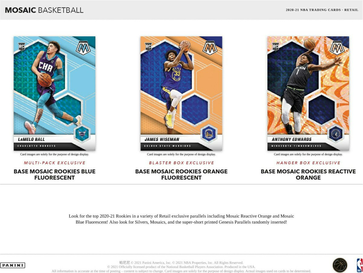 2020/21 Panini Mosaic Basketball MEGA Box NBA Fashion