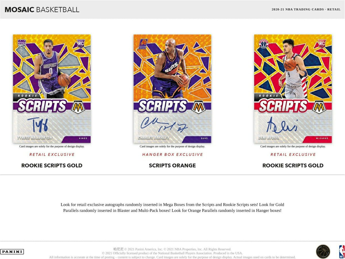 2020/21 Panini Mosaic Basketball MEGA Box NBA Fashion