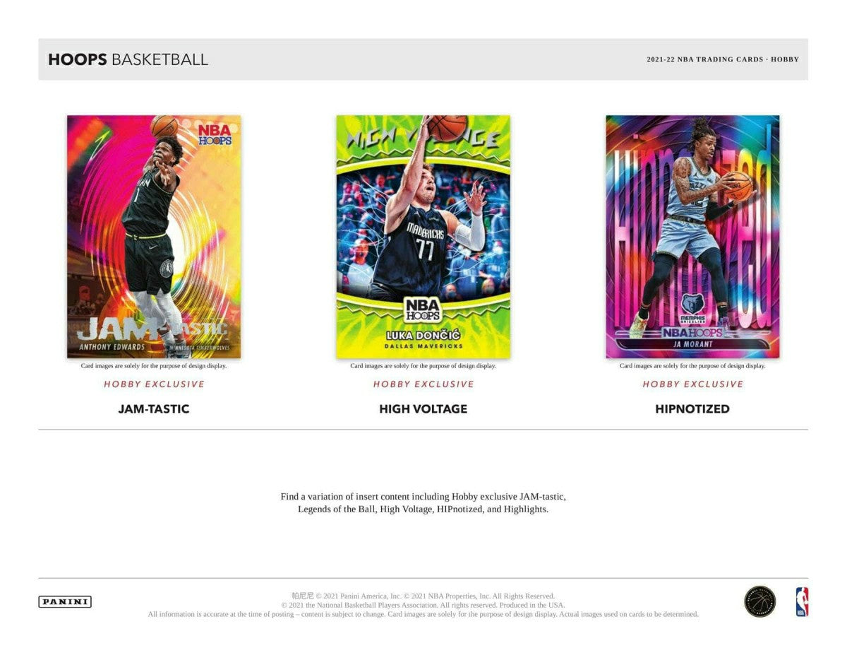 2021/22 Panini NBA Hoops Basketball Hobby Box NBA Lifestyle