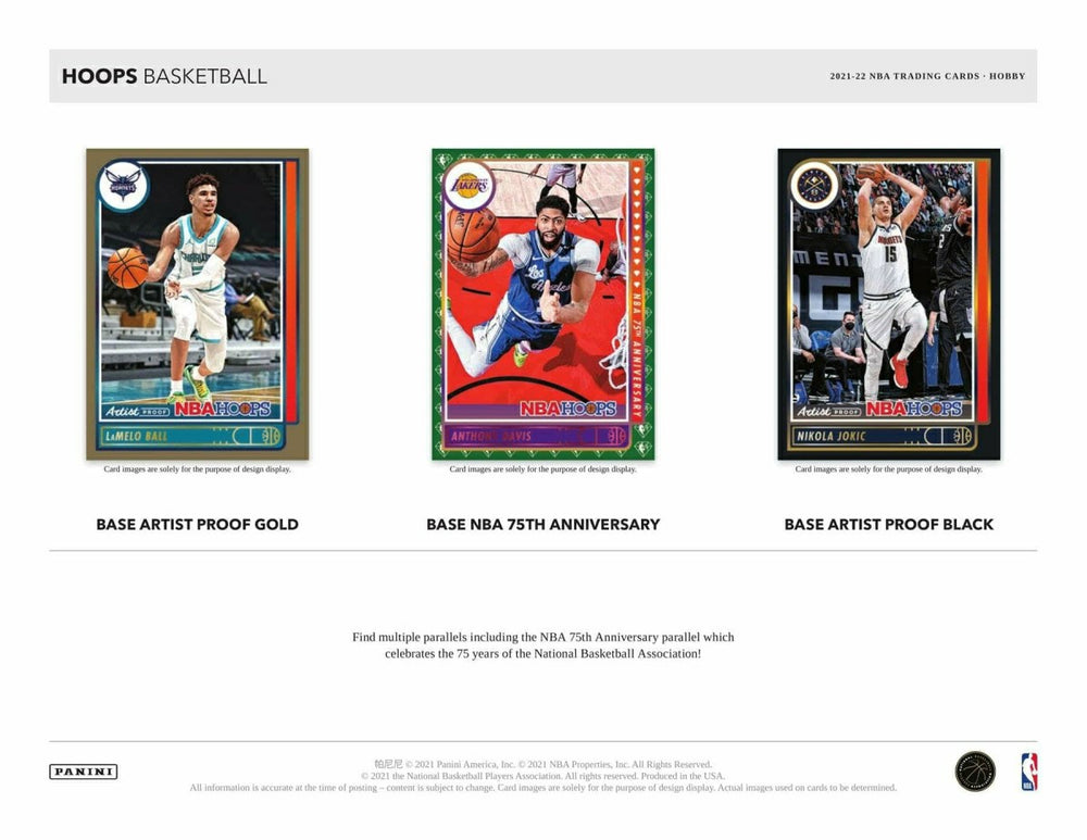 2021/22 Panini NBA Hoops Basketball Hobby Box NBA Lifestyle