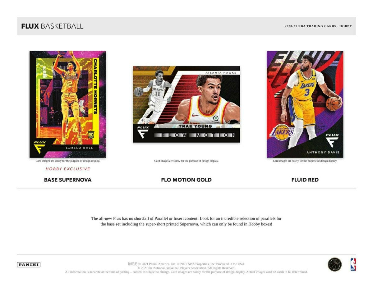 2020/21 Panini Flux Basketball Hobby Box NBA Taass US