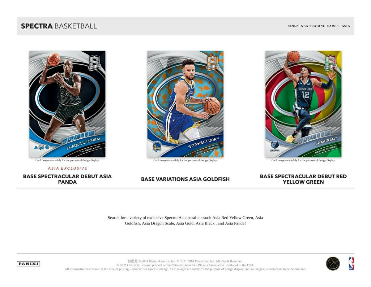 2020/21 Panini Spectra Basketball Asia Tmall Box NBA Taass for sale