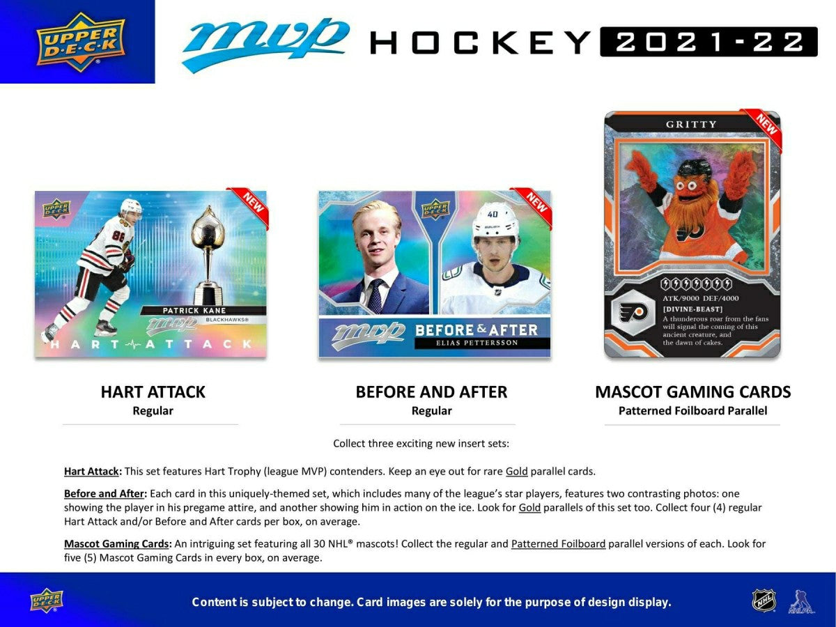 2021/22 Upper Deck MVP Hockey Hobby Box NHL Fashion