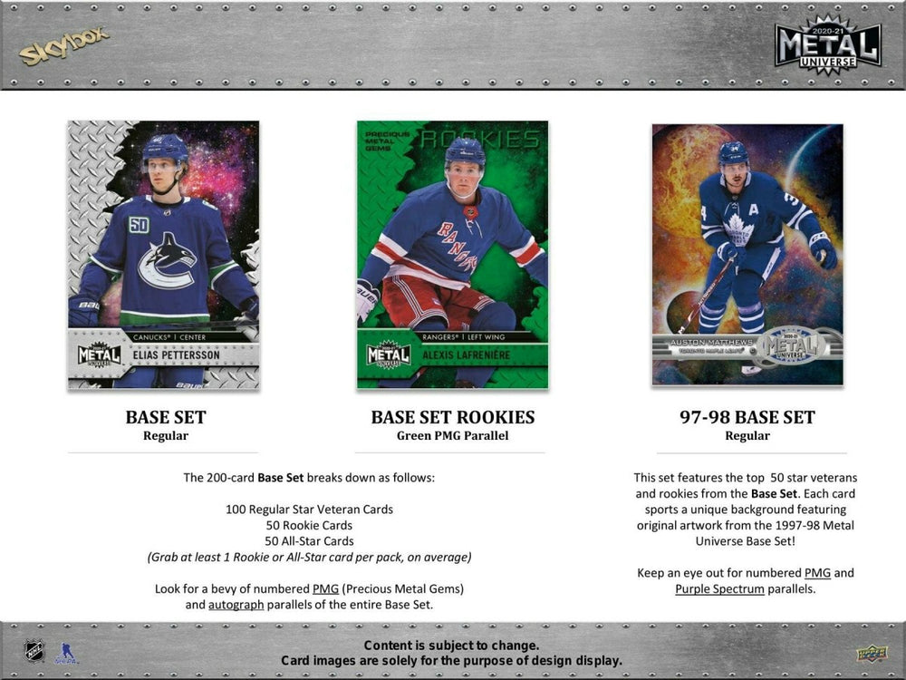 2020/21 Upper Deck Skybox Metal Universe Hockey Hobby Box NHL Taass US
