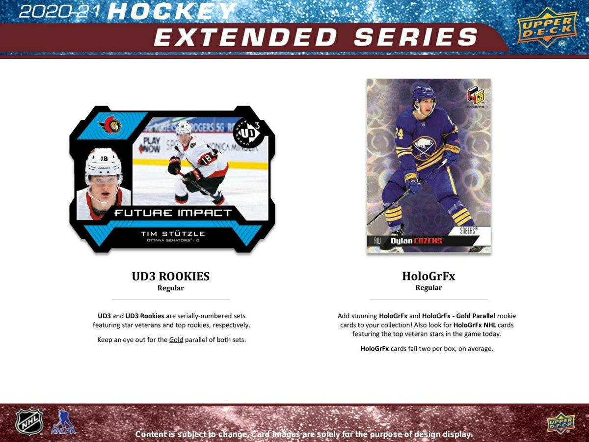 2020/21 Upper Deck Extended Series Hockey Hobby Pack Fashion