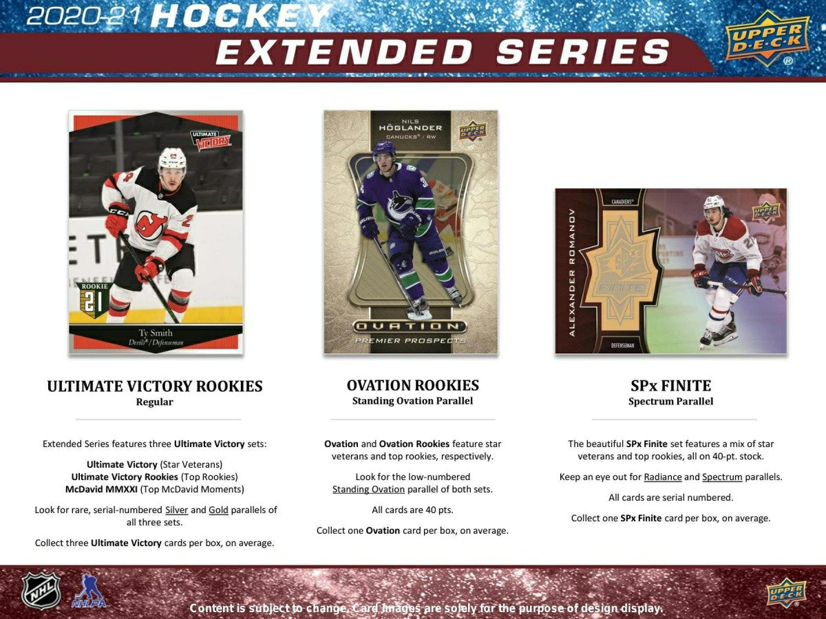 2020/21 Upper Deck Extended Series Hockey Hobby Box NHL Lifestyle
