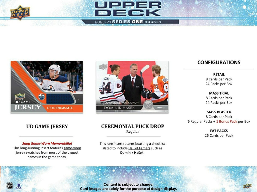 2020/21 Upper Deck Series 1 Hockey 24-Pack Box NHL Taass sale