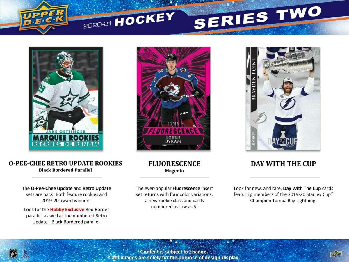 2020/21 Upper Deck Series 2 Hockey Hobby Box NHL Taass for sale