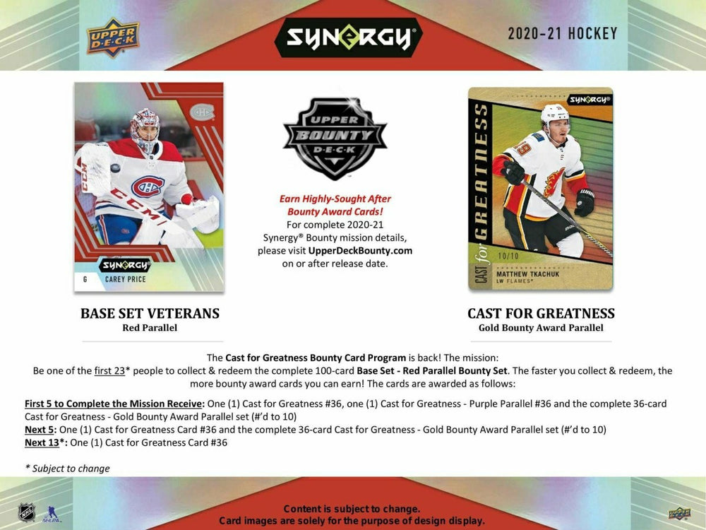 2020/21 Upper Deck Synergy Hockey Hobby Box NHL Taass US