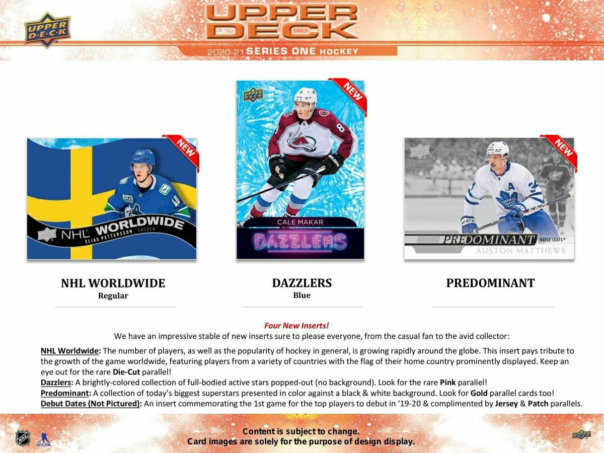 2020/21 Upper Deck Series 1 Hockey Hobby Box NHL Classic