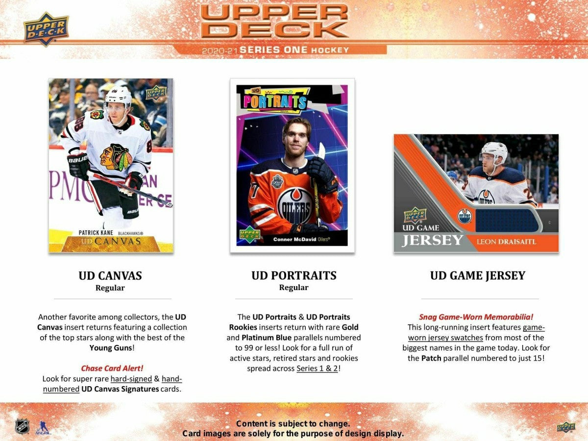 2020/21 Upper Deck Series 1 Hockey Hobby Box NHL Classic