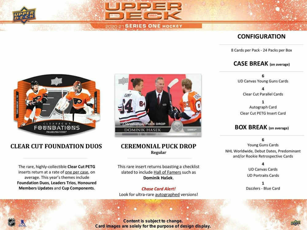 2020/21 Upper Deck Series 1 Hockey Hobby Box NHL Classic
