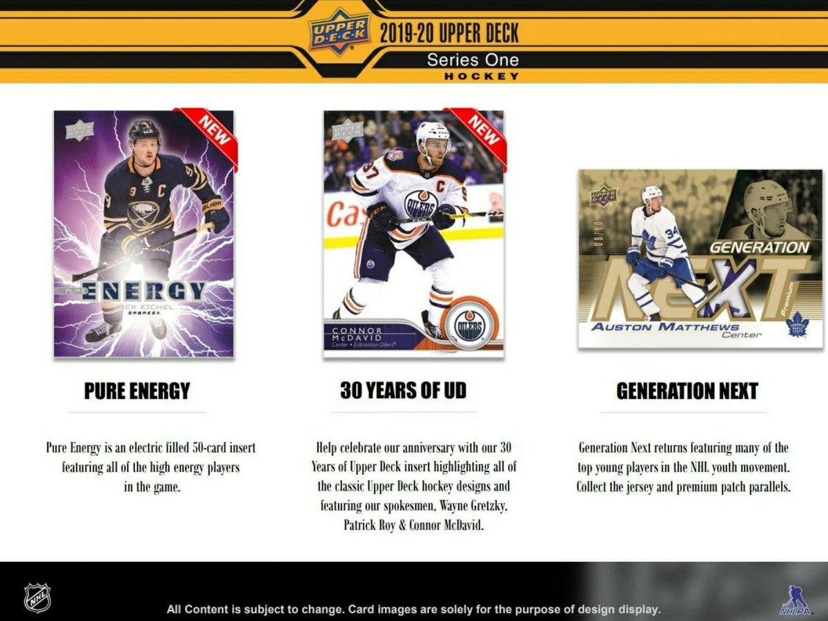 2019/20 Upper Deck Series 1 Hockey Hobby Box NHL Fashion