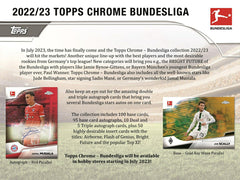 2022/23 Topps Chrome Bundesliga Soccer Hobby Pack Taass for sale