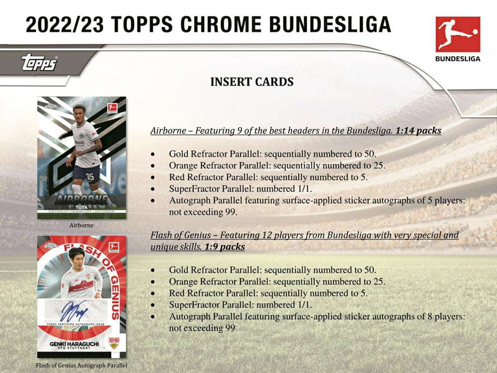 2022/23 Topps Chrome Bundesliga Soccer Hobby Pack Taass for sale