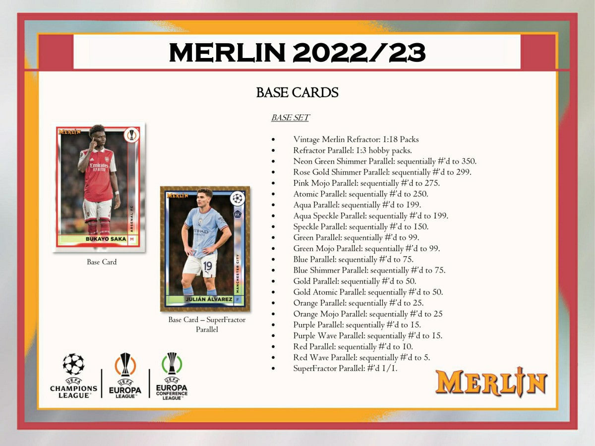 2022/23 Topps Merlin Chrome UEFA Club Competitions Soccer Hobby Box Taass US