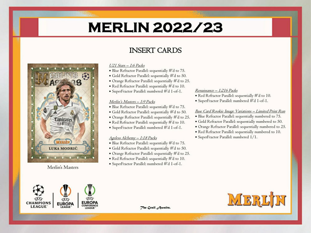 2022/23 Topps Merlin Chrome UEFA Club Competitions Soccer Hobby Box Taass US