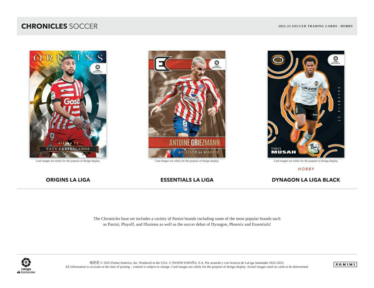 2022/23 Panini Chronicles Soccer Hobby Box Taass US