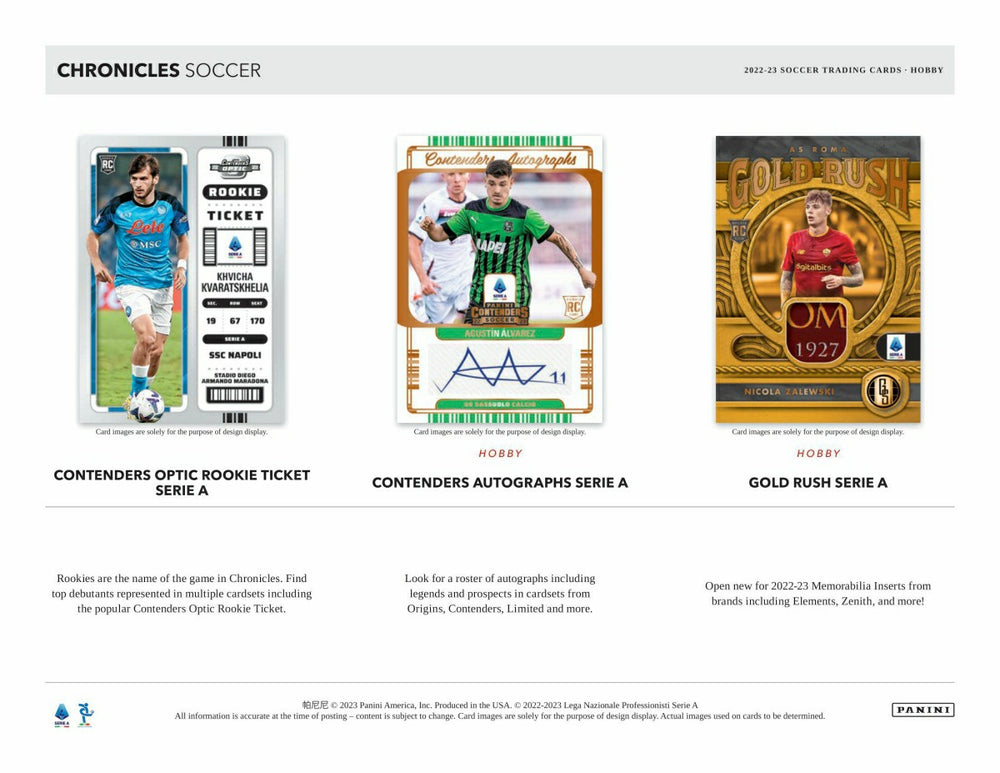 2022/23 Panini Chronicles Soccer Hobby Box Taass US