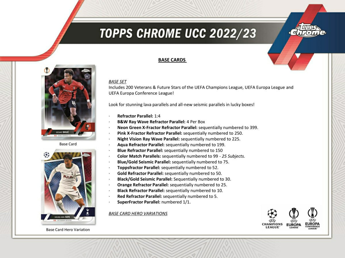 2022/23 Topps Chrome UEFA Club Competitions Soccer Lite Box Fashion