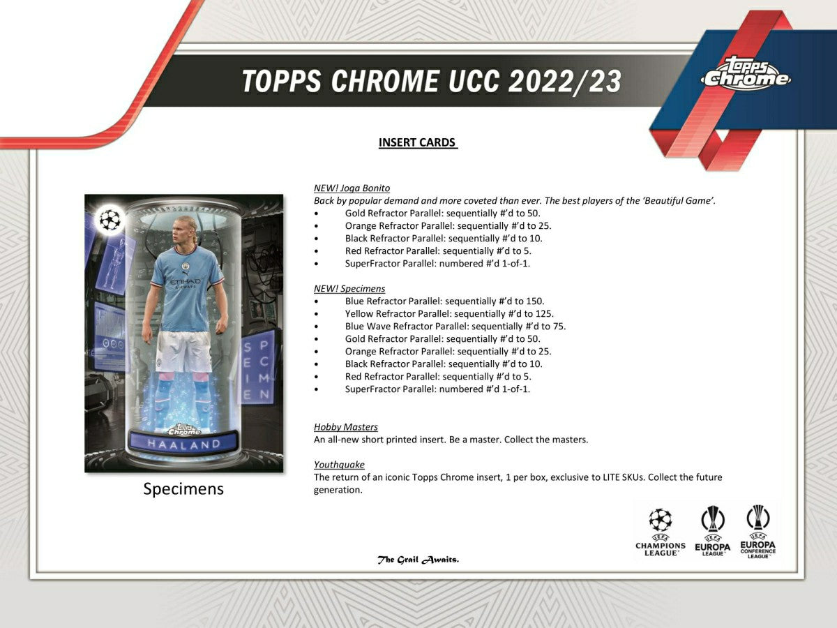 2022/23 Topps Chrome UEFA Club Competitions Soccer Lite Box Fashion