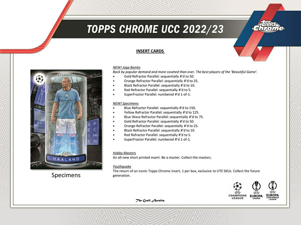 2022/23 Topps Chrome UEFA Club Competitions Soccer Lite Box Fashion