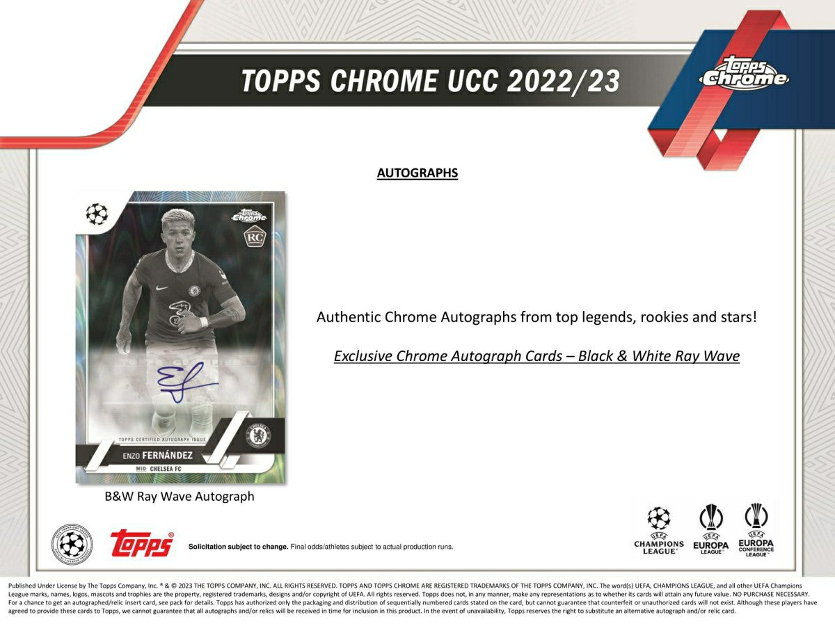 2022/23 Topps Chrome UEFA Club Competitions Soccer Lite Box Fashion