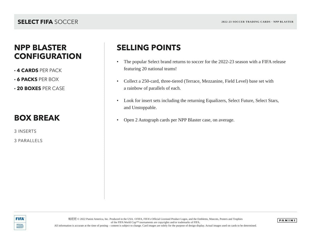 2022/23 Panini Select FIFA Soccer Blaster Box Lifestyle
