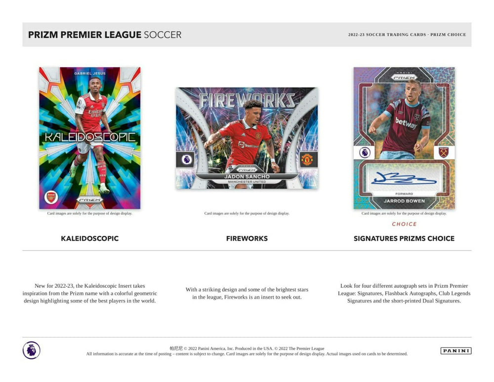 2022/23 Panini Prizm Premier League Soccer EPL Choice Box Taass US