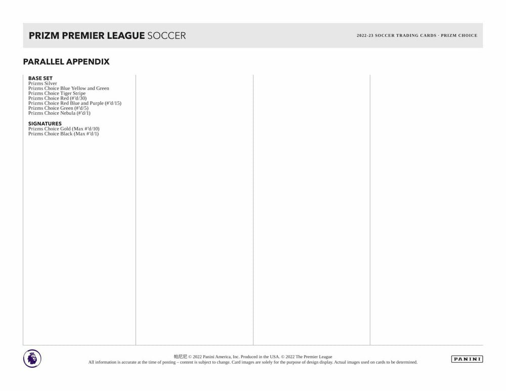 2022/23 Panini Prizm Premier League Soccer EPL Choice Box Taass US