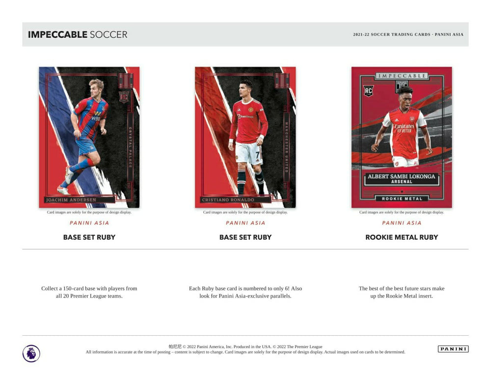 2021/22 Panini Impeccable Soccer EPL Asia Edition Box Fashion