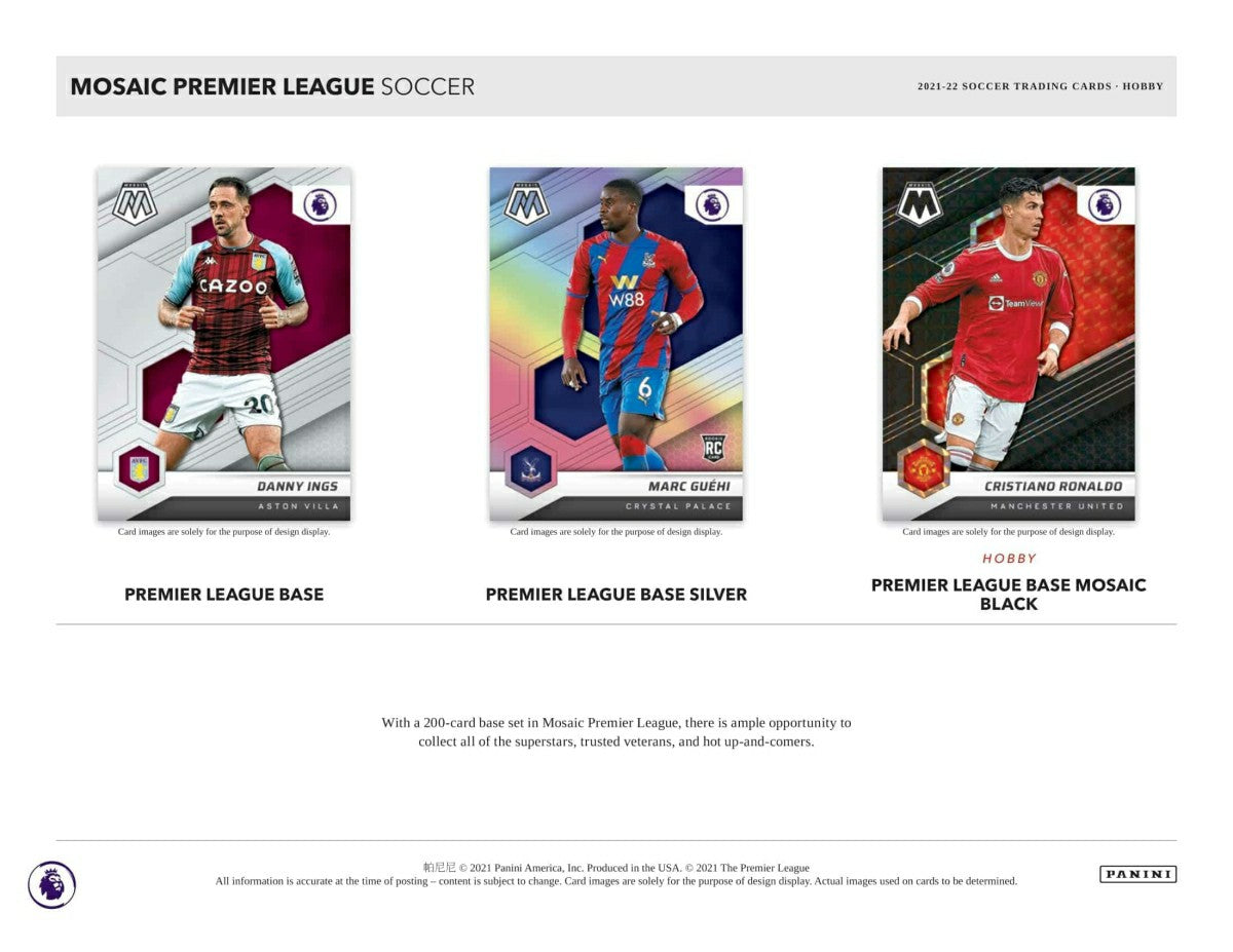 2021/22 Panini Mosaic Premier League EPL Soccer Hobby Booster Pack Lifestyle