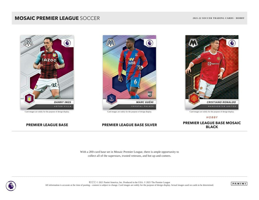 2021/22 Panini Mosaic Premier League EPL Soccer Hobby Booster Pack Lifestyle