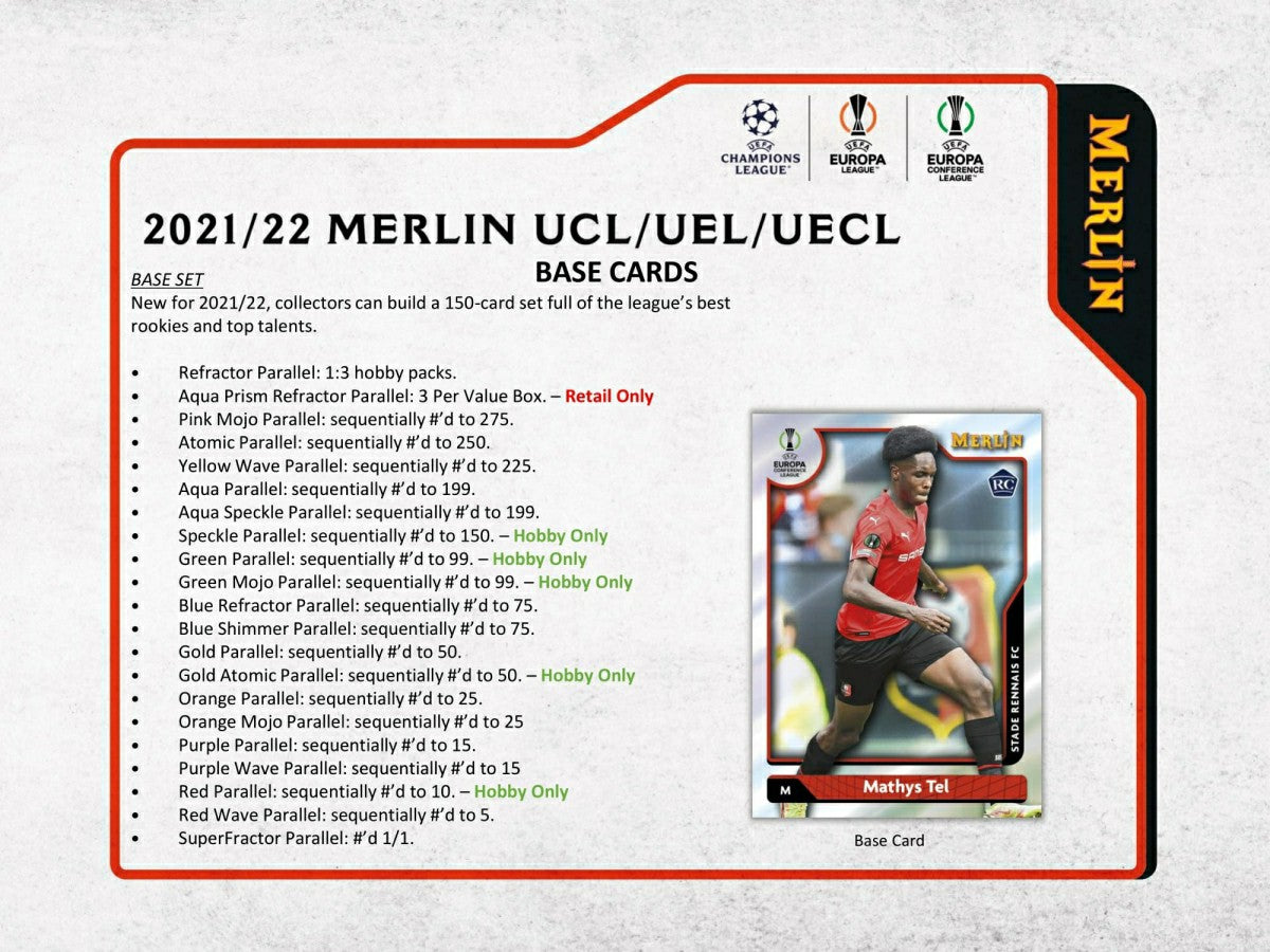 2021/22 Topps UEFA Champions League Merlin Chrome Soccer Hobby Box Taass US