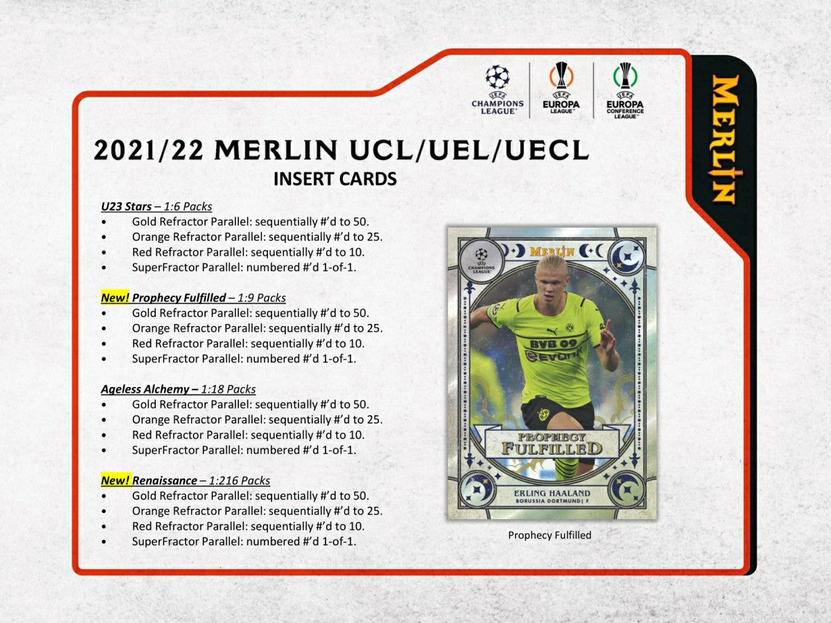 2021/22 Topps UEFA Champions League Merlin Chrome Soccer Hobby Box Taass US