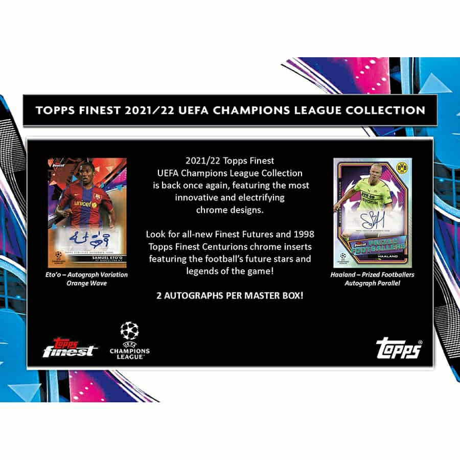 2021/22 Topps Finest UEFA Champions League Soccer Hobby Box Fashion