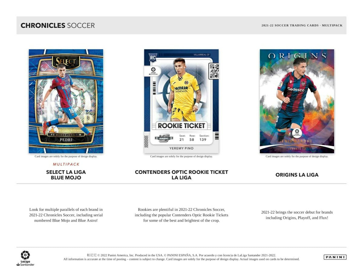 2021/22 Panini Chronicles Soccer Multi Cello Pack Taass for sale