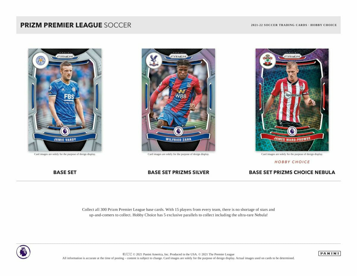 2021/22 Panini Prizm Premier League EPL Soccer Choice Hobby Box Classic
