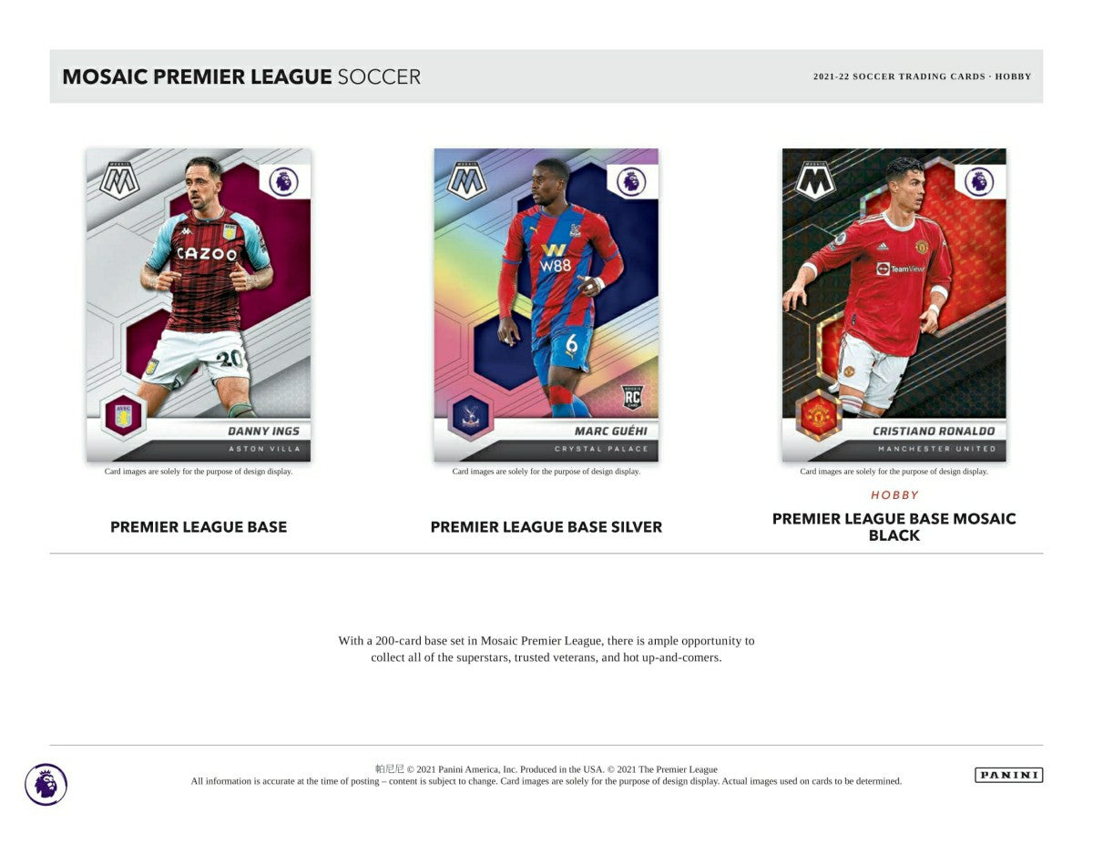 2021/22 Panini Mosaic Premier League EPL Soccer Hobby Box Taass sale