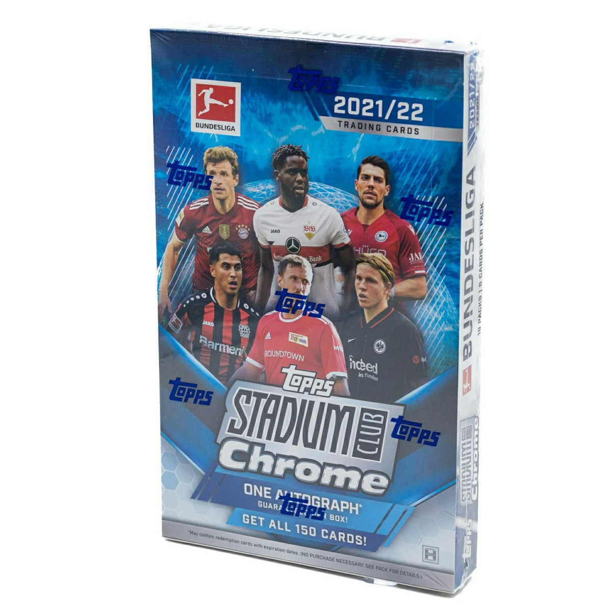 2021/22 Topps Stadium Club Chrome Bundesliga Soccer Hobby Box Taass for sale