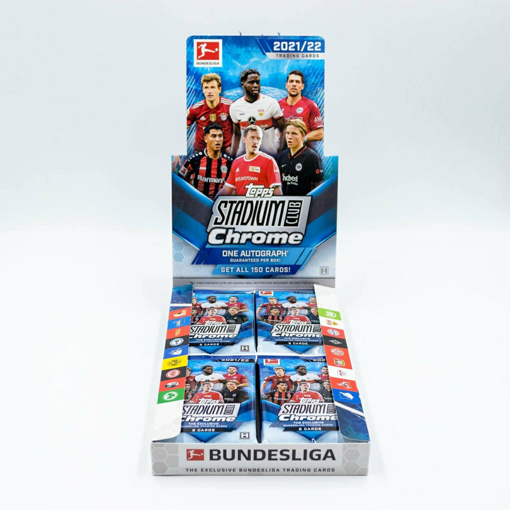 2021/22 Topps Stadium Club Chrome Bundesliga Soccer Hobby Box Taass for sale