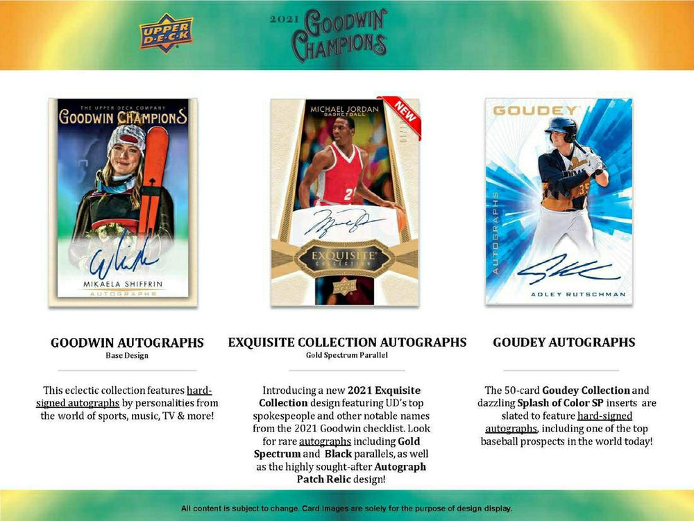 2021 Upper Deck Goodwin Champions Hobby Box Classic