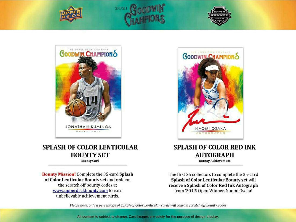 2021 Upper Deck Goodwin Champions Hobby Box Classic